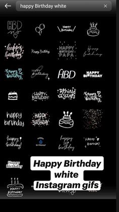 happy birthday white instagram gifts on the app store's mobile phone screenshot