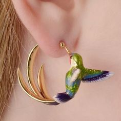 Spring Jewelry Trends, Hummingbird Earrings, 3d Printed Jewelry, Dragon Jewelry, Real Jewelry, Printed Jewelry, Spring Jewelry, Dragon Pendant, Delicate Details