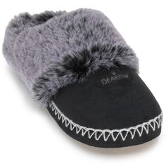 PRICES MAY VARY. ALL DAY COMFORT: These trendy super comfortable soft sole slippers feel cozy and warm. The foam insole absorbs shock and offers support for your feet. Soft sole makes these lightweight on feet making them extra comfortable. Indoor-only style. PREMIUM CONSTRUCTION: Soft microsuede upper. Comfortable foam inside. Luxe two tone faux fur collar and lining. PERFECT FOR: Lounging and relaxing at home. Indoor use only. Slide on and off easily. Makes the perfect gift for friends and fam Houseshoes Slippers, Soft Sole Slippers, House Shoes, Faux Fur Collar, Faux Suede, Gifts For Friends, Faux Fur, Lounge Wear, Slippers