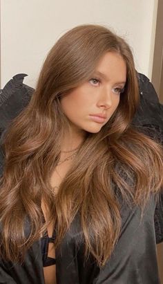 Brown Hair Inspo Color For Pale Skin, Warm Toned Light Brown Hair, Golden Apricot Hair Color, Amber Brown Hair, Nothing More To Tell, Warm Light Brown Hair, Cinnamon Brown Hair, Light Golden Brown Hair, Honey Brown Hair Color