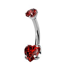 PRICES MAY VARY. STYLE: Prong Set CZ Crystal Heart Internally Threaded Belly Button Ring MATERIAL: G23 implant grade titanium and cubic zirconia crystals GAUGE/BAR THICKNESS: 14GA (1.6mm) BARBELL LENGTH: 3/8" (10mm) BALL SIZES: 4 & 6mm Crystal Gauges, Titanium Belly Ring, Dermal Anchor, Smiley Piercing, Piercing Aftercare, Face Jewellery, Piercing Shop, Body Modification, Navel Ring