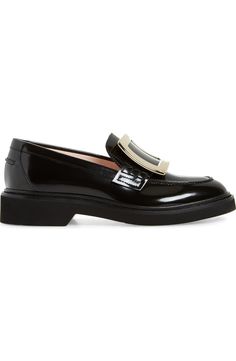 Roger Vivier Viv Rangers Buckle Leather Loafer (Women) | Nordstrom Modern Flat Platform Loafers For Formal Occasions, Elegant Patent Leather Loafers With Glossy Finish, Modern Patent Leather Loafers, Business Platform Loafers With Lug Sole In Patent Leather, Modern Flat Platform Loafers For Work, Classic Patent Leather Platform Loafers With Lug Sole, Formal Patent Leather Platform Loafers With Lug Sole, Modern Patent Leather Slip-on Loafers, Chic Patent Leather Slip-on Platform Loafers