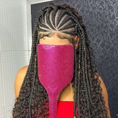 Curly Braided Hairstyles, Goddess Braids Hairstyles, Faux Locs Hairstyles, Hairstyles Braided, Lavender Hair, Braids With Extensions