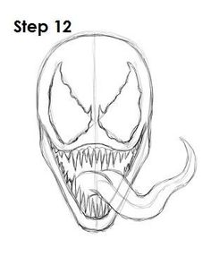 how to draw an alien head step by step