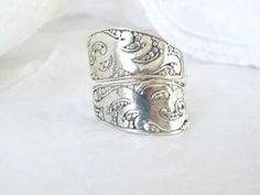 Sarda Sterling Silver 925 Wrap Adjusts Bypass Mens Womens Ring Size 11  | eBay Silver Heirloom Wide Band Ring As Gift, Heirloom Silver Wide Band Ring Gift, Silver Heirloom Wide Band Ring For Anniversary, Heirloom Style Silver Wide Band Ring Gift, Formal Sterling Silver Bypass Ring With Polished Finish, Vintage Silver Wide Band Ring For Formal Occasions, Silver Vintage Wide Band Ring For Formal Occasions, Classic Sterling Silver Bypass Ring Gift, Unique Sterling Silver Bypass Ring Gift