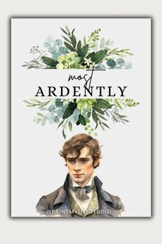 the cover for mr adentity with an illustration of a man's head and flowers