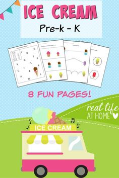 an ice cream printable pack for kids