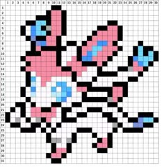 a cross stitch pattern with pink and blue flowers