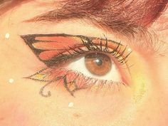 #autumn #butterflymakeup Monarch Butterfly Makeup, Butterfly Makeup, Monarch Butterfly, Fall Colors, Makeup Tutorial, Color Coding, Halloween Party, Makeup