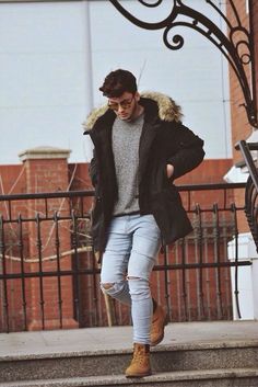 Weekend Mode, Mens Fashion Smart, Mens Winter Boots, Winter Jeans, Winter Outfits Men, Boys Wear, Mens Winter Fashion, Fashion Winter, Mens Fashion Trends