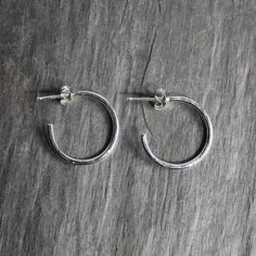 Extra Small Sterling Silver Hammered Hoop Earrings - Handmade 3/4" Classic Hoops - To Wear Everyday - Earrings That Go With Everything by AccentYourself on Etsy Hypoallergenic Hoop Jewelry For Birthday, Hypoallergenic Hoop Jewelry For Birthdays, Classic Adjustable Hoop Earrings For Anniversary, Simple Hoop Earrings For Gift, Cadmium-free Huggie Hoop Earrings Gift, Adjustable Cadmium-free Hoop Earrings As Gift, Handmade Small Hoop Earrings, Gift Huggie Hoop Earrings, Simple Hoop Earrings As Gift