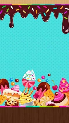 an image of a background with many different desserts