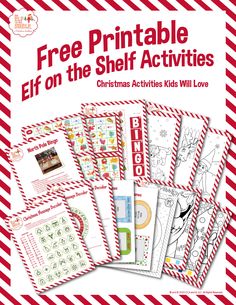 the free printable elf on the shelf activities