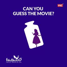 a poster with the words can you guess the movie? and a silhouette of a woman in