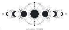 the phases of the moon in black and white stock photo image 518796