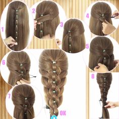 Falsa trenza Sanggul Cepol, Hair Loop, Braided Ponytail Hairstyles, Hair 2018, Christmas Hairstyles, Ponytail Styles, Braided Ponytail, Ponytail Hairstyles