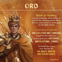 an image of a man with a crown on his head and the words, ruler of shining