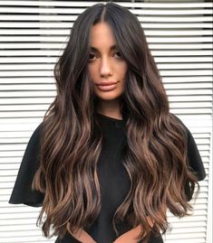 Chocolate Almond Hair, Almond Hair Color, Dark Brown Balayage, Hair Color Mahogany, Wife Aesthetic, Black Hair Balayage, Thick Hair Cuts, Hair Color Underneath, Brown Hair Inspo