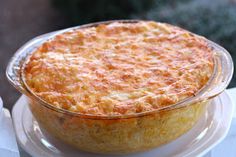 a casserole dish on a white plate