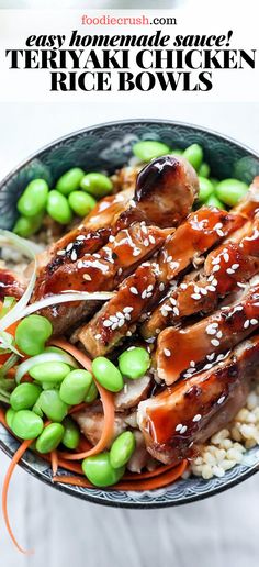 Teriyaki Chicken Bowl Recipe, Healthy Teriyaki Chicken, Teriyaki Chicken Rice, Chicken Sushi, Teriyaki Chicken Rice Bowl, Teriyaki Chicken Bowl, Shichimi Togarashi, Poke Bowl Recipe, Teriyaki Chicken And Rice