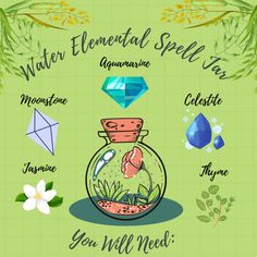 Four Elements Spell Jar, Earth Element Spell Jar, Elemental Spell Jar, Fire Element Spell Jar, Element Spell Jars, Spell Pouches