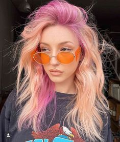 Half And Half Hair, Hair Colorful, Vivid Hair Color, Hair Color Pastel