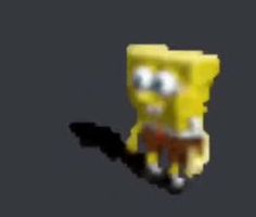 an animated image of spongebob from the television series, it looks like he is holding something in his hand