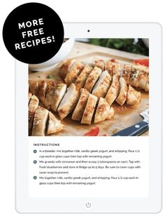 the recipe book is open on an ipad