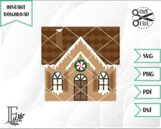 a paper cut out of a gingerbread house