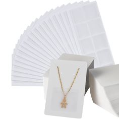 PRICES MAY VARY. Set Including: This set consists of a combination of 200pcs necklace chain self adhesive pouches and 200pcs earring necklace cardstock. A great value set at a great price, these are perfect for displaying or packaging jewelry! High Quality: Our choice of cardstock is made of environmentally friendly, strong and resistant kraft paper. The necklace self-adhesive bag is made of high material transparent PVC, non-toxic and odorless, and very resistant. The pocket is transparent for Necklace Display Cards, Cards Necklace, Jewelry Display Cards, Hanging Necklaces, Birthday Items, Necklace Display, Jewelry Card, Star Jewelry, Hanging Earrings