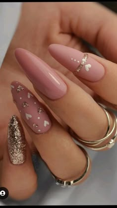 Valentine Nail Art, 2024 Nails, Nails Love, February Nails, Nail Designs Valentines, Valentine Nails, Valentines Day Nails, Nails 2024, Heart Nails