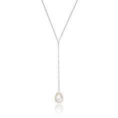 Our sterling silver Large Pearl Drop Necklace is an elegant addition to any outfit. Thanks to its timeless design, this necklace is the perfect accessory for a bride or her bridesmaids. Handmade in our London studio using genuine freshwater pearls, this necklace is the ideal gift for her. Give your jewellery a little TLC to keep your jewellery shining bright. Your beautiful large pearl drop pendant necklace will be sent to you in a complimentary Lily & Roo gift box. Pearl Cluster Necklace, Pearl Drop Pendant, Pearl Lariat Necklace, Pearl Lariat, Layered Pearl Necklace, Single Pearl Necklace, Beautiful Pearl Necklace, Pearl Drop Necklace, Bar Necklace Personalized