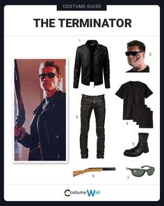 Famous Movie Characters Costumes, Terminator Costume, Casual Halloween Outfits, Movie Character Halloween, Dc Costumes, Horror Halloween Costumes, Costume Guide, Easy Cosplay, Best Costume