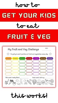 Mega challenge especially if things are green.....try this fun printable, your children can write the name of the fruit vegetable they try every day and they can colour in the pictures. Weekly Tracker, Eating Fruit, Kids Healthy, Fun Printable, Clean Eating Tips, Eat Fruit, Frozen Vegetables, Fruit Platter, Fruit Tray