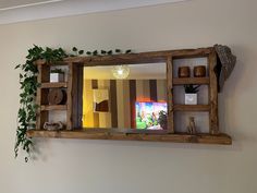 A high quality, Handmade farmhouse style, large rustic mirror with multiple shelving that is ideal for decor, candles, accessories, display etc. Made from chunky wood and high quality glass, each mirror is built with British sourced materials & craftsmanship.  Each mirror is lovingly created with attention to detail, only using the highest quality products to ensure your mirror is built to last.  *Fixings supplied for all wall types.  *Suitable above fireplaces Add a touch of vintage/rustic farm Vintage Rustic Farmhouse, Wall Types, Shelf Mirror, Dining Room Shelves, Rustic Mirror, Rustic Wooden Shelves, Mirror Frame Diy, Handmade Farmhouse, Rustic Mirrors