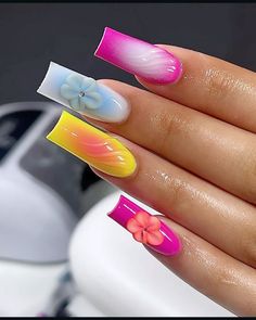 Summer Nail Ideas, Summer Sets, Summery Nails, Blush Nails, Nails Only, Unique Acrylic Nails, Summer Acrylic Nails, Nails Pink