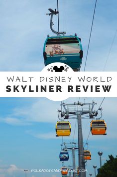 the disney world sky line with text overlay that reads walt world skyliner review