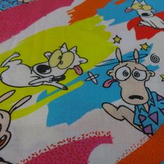 an image of cartoon characters on a colorful background