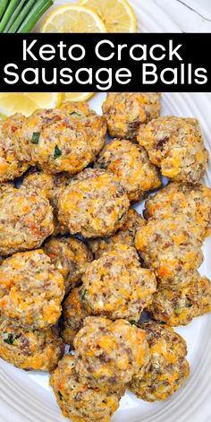 Keto Crack Sausage Balls - The Perfect Keto Appetizer or Snack! Keto Sausage Recipe, Sausage Bites, Sausage Appetizers, Sausage Balls Recipe, Keto Sausage, Sausage Balls, Low Carb Appetizers