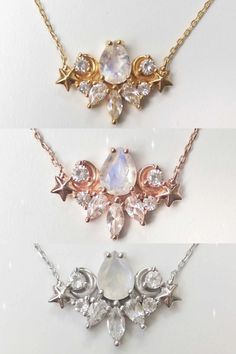 Chose from Gold, Rose Gold, and Silver Anime-Inspired Necklaces. These make the perfect Christmas or Brithday Gift for your loved ones. Pick yours up at BisouLovely.com! Anime- Inspired Jewelry| Fantasy Jewlery| Dainty Necklaces| Minimalist Jewelry Celestial Moonstone Jewelry With Rose Cut Diamonds, Celestial Cubic Zirconia Jewelry In Diamond White, Celestial Diamond White Jewelry With Rose Cut Diamonds, White Star-shaped Cubic Zirconia Jewelry, Celestial White Moonstone Jewelry, Celestial Necklace With Cubic Zirconia And Diamond Accents, Celestial White Gemstone Jewelry, Celestial White Gemstone Necklace, White Celestial Diamond Jewelry