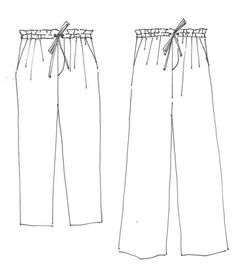 the front and back views of an unisex pants