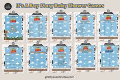 it's a boy story baby shower games