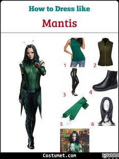 the costume guide for how to dress like mantis