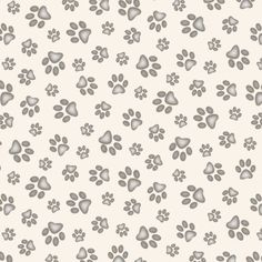 a white and gray dog paw print wallpaper with lots of small dogs'paws