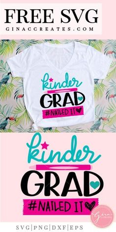 two t - shirts with the words finder grad, finder grad nailed it