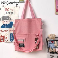 Shipping: Worldwide Express Shipping AvailableDelivery time: 🚚7-15Days Fast ShippingReturns: Fast refund,💯100% Money Back Guarantee.Brand Name: HGIRXVHandbags Type: Shoulder BagsTypes of bags: Shoulder BagsMain Material: CanvasLining Material: AcrylicShape: SquarePlace Of Origin: ZHE JIANG ProvincePlace Of Origin: GUANG DONG ProvinceOrigin: Mainland ChinaCN: ZhejiangHardness: SOFTPattern Type: SolidInterior: Cell Phone PocketDecoration: NONEDecoration: Cartoon PrintingExterior: Open PocketOcca Large Capacity Pouch Bag For School, Trendy Bucket Bag With Pockets For School, Trendy School Bucket Bag With Pockets, Harajuku Style Tote Shoulder Bag With Adjustable Strap, Harajuku Style Shoulder Bag For Shopping, Large Capacity Canvas Crossbody Bag For Students, Everyday Harajuku Backpack Shoulder Bag, Large Capacity Canvas Bags For Students, Everyday Harajuku Style Backpack Shoulder Bag