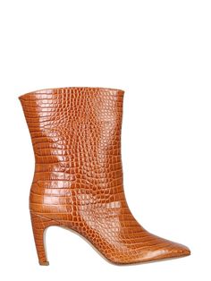 - HEEL: 8 CM - LEATHER UPPER VITELLO STAMPA COCCO Couture Heels, Gia Borghini, Brown Ankle Boots, Sneaker Wedge, Manolo Blahnik, Boot Shoes Women, High Heel Shoes, Leather Shoes, Shoe Laces