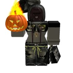 a lego figure holding an umbrella with a pumpkin on it