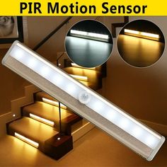 the pir motion sensor light is on top of stairs