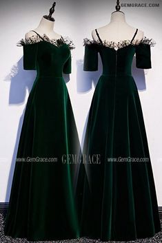 10% off now|Free shipping world-wide. Dark Green Long Velvet Aline Formal Dress at GemGrace. Click to learn our pro custom-made service for wedding dress, formal dress. View #PromDresses for more ideas. Gorgeous Prom Dresses, For Wedding Dress, Prom Dress Inspiration, Clothes Women, Prom Night, Dress Formal, Long Gown, Formal Dress, Fashion Clothes